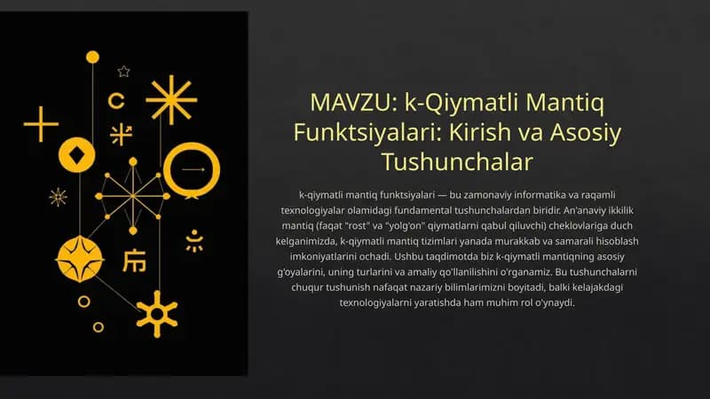 Mantiq funksiyalar