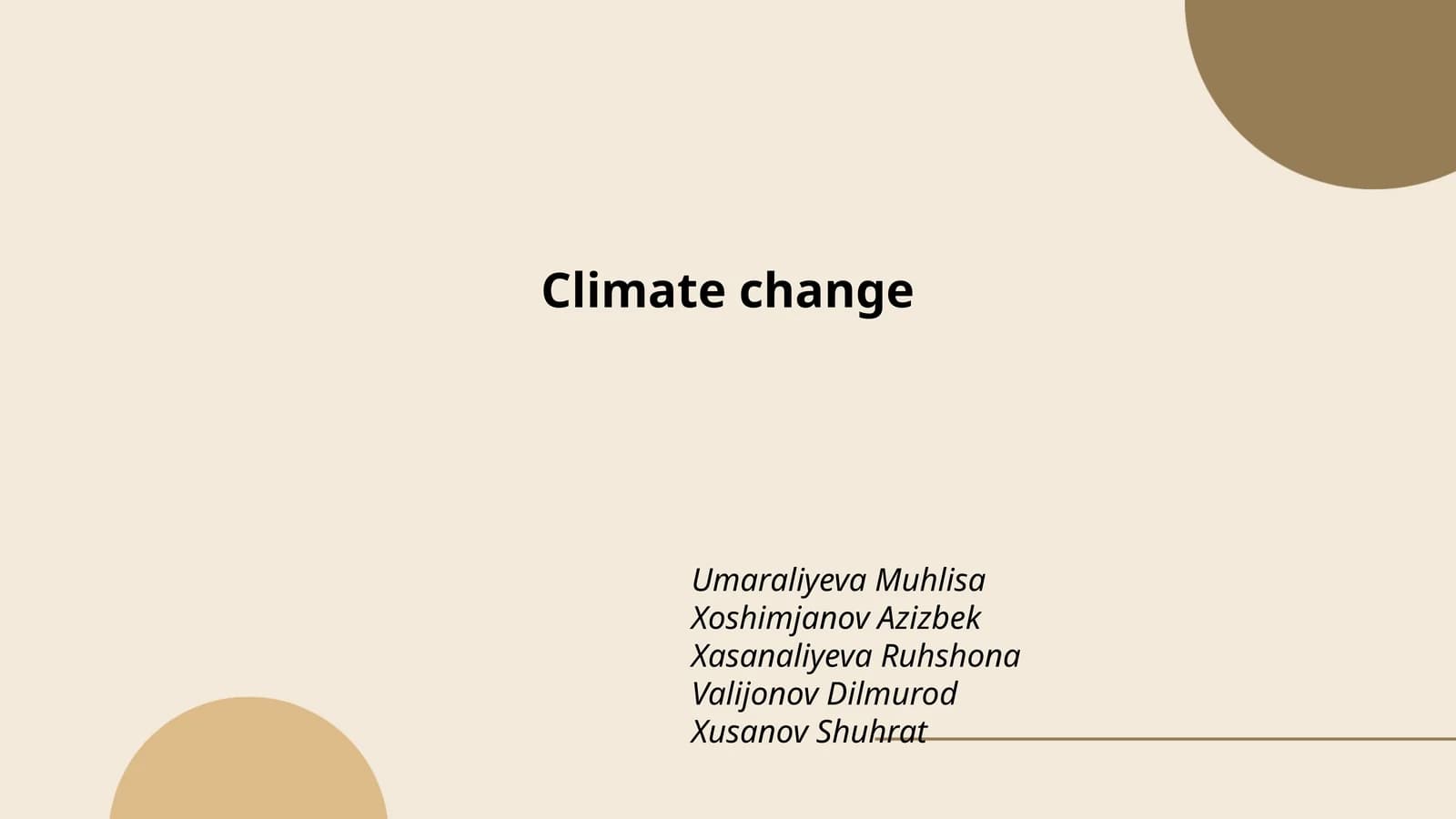 Climate change