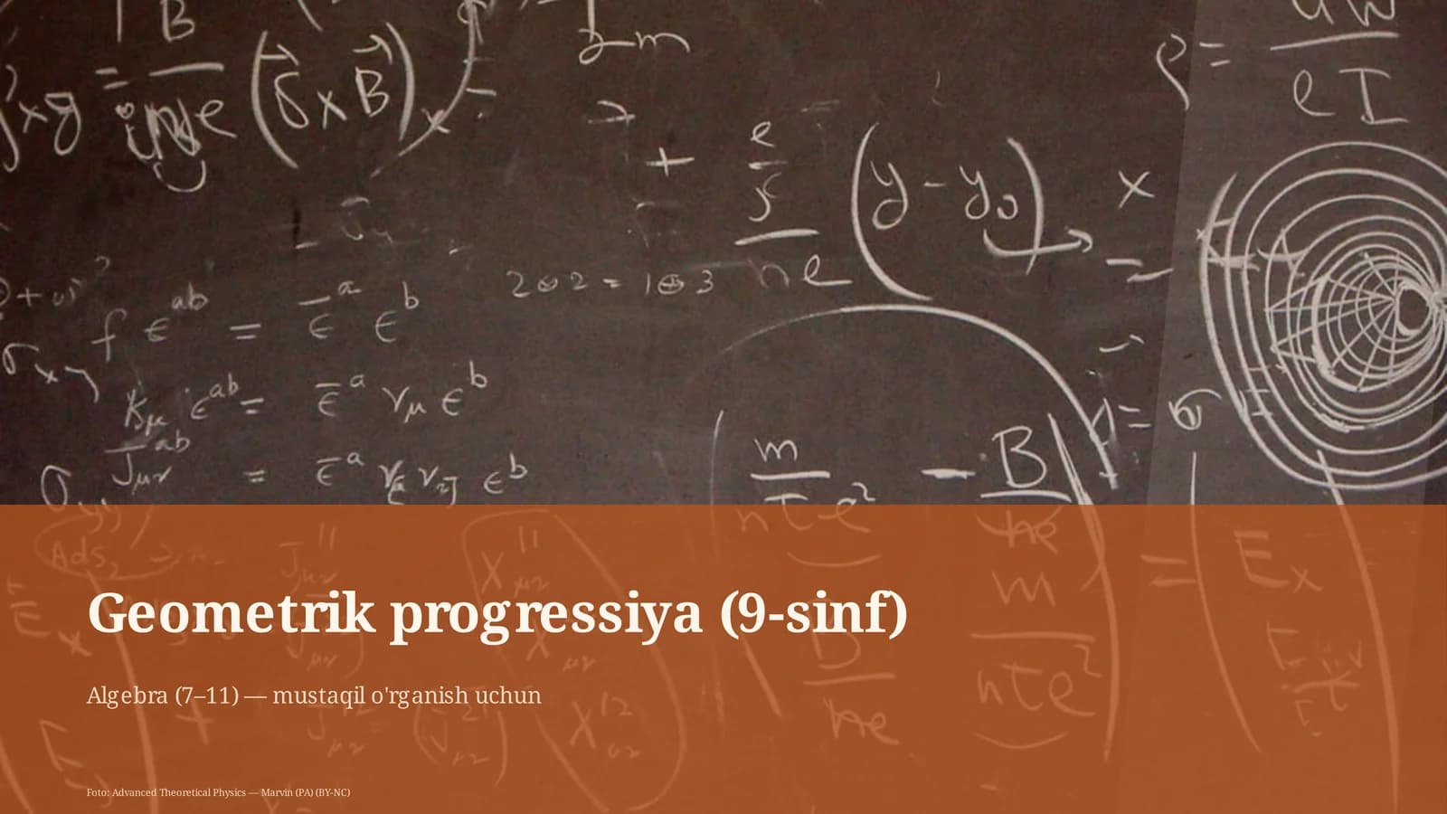 Geometrik progressiya (9-sinf)