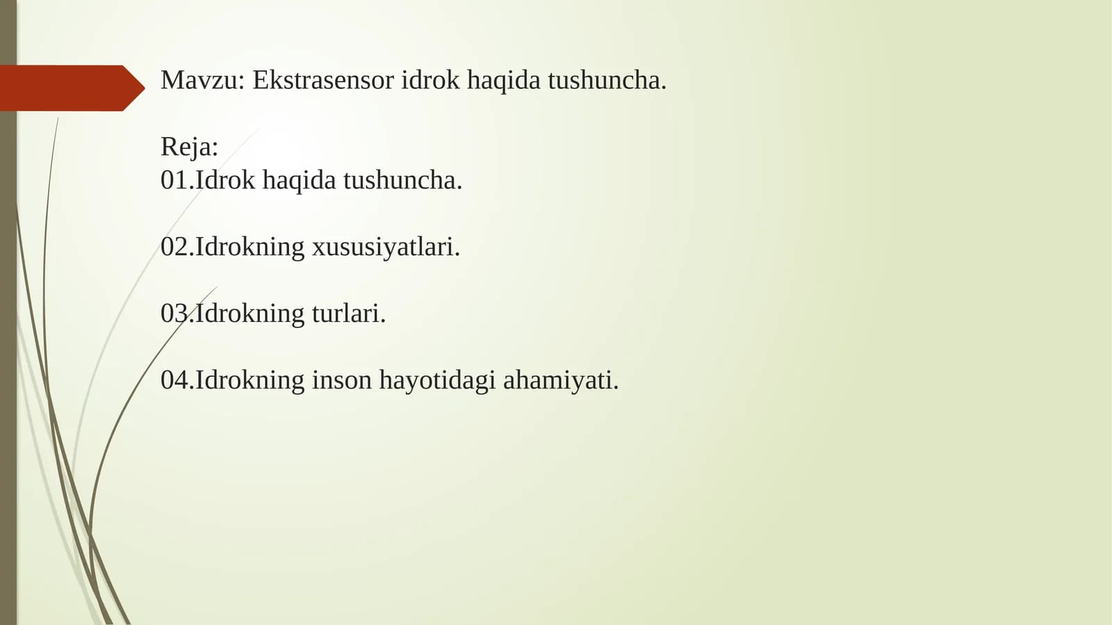 Ekstrasensor idrok haqida tushuncha