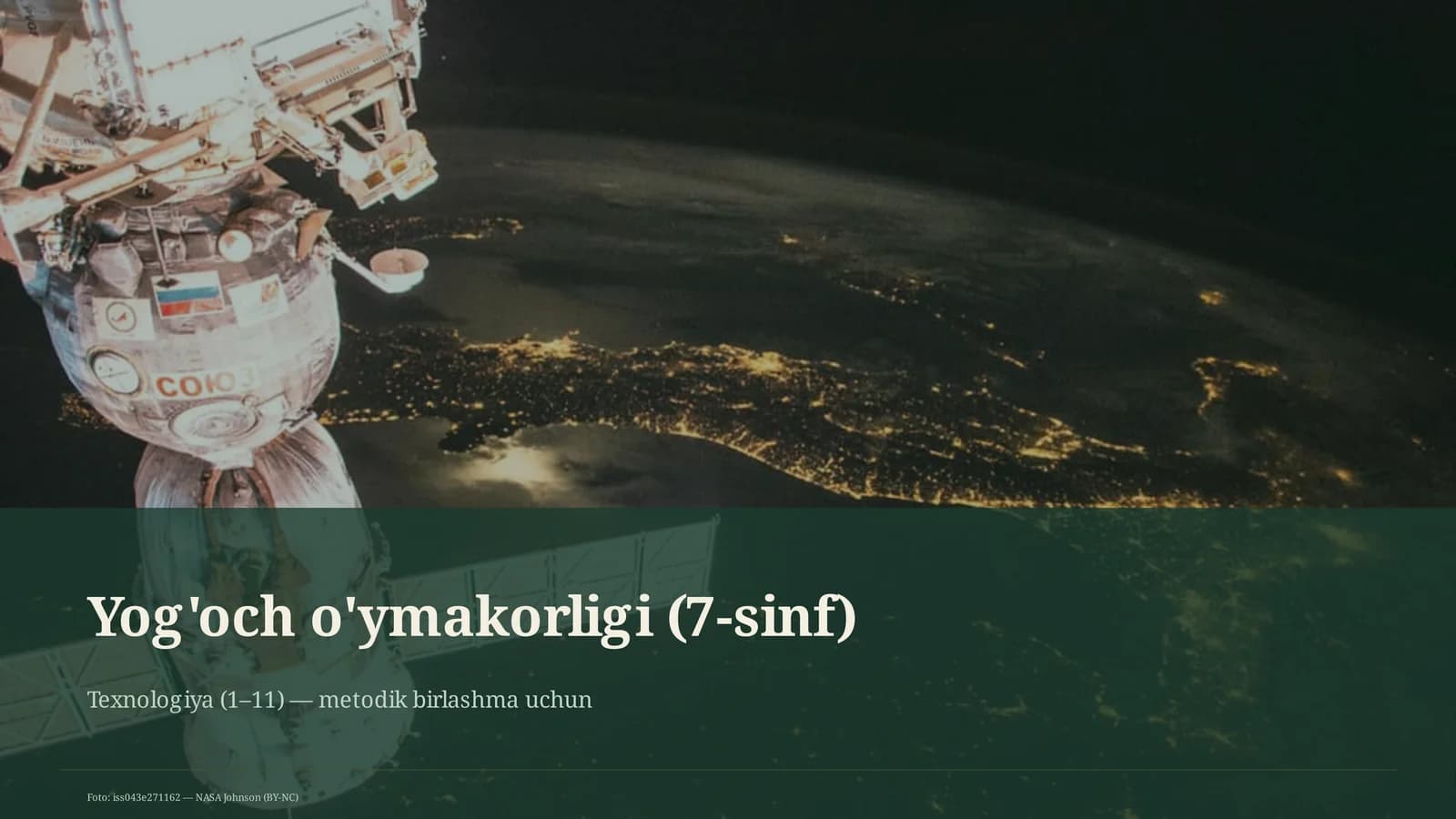 Yog'och o'ymakorligi (7-sinf)