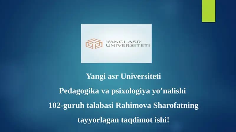 Psixologik maslahatda aloqa o'rnatish