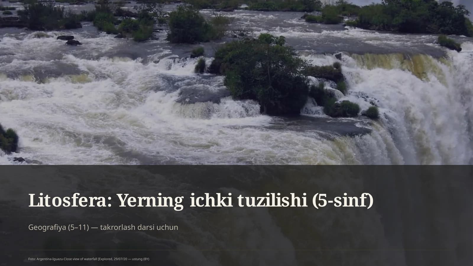 Litosfera: Yerning ichki tuzilishi (5-sinf)