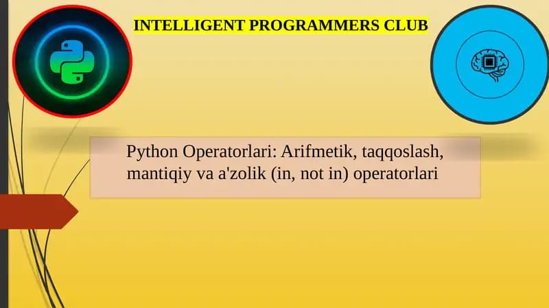 Python Operatorlari