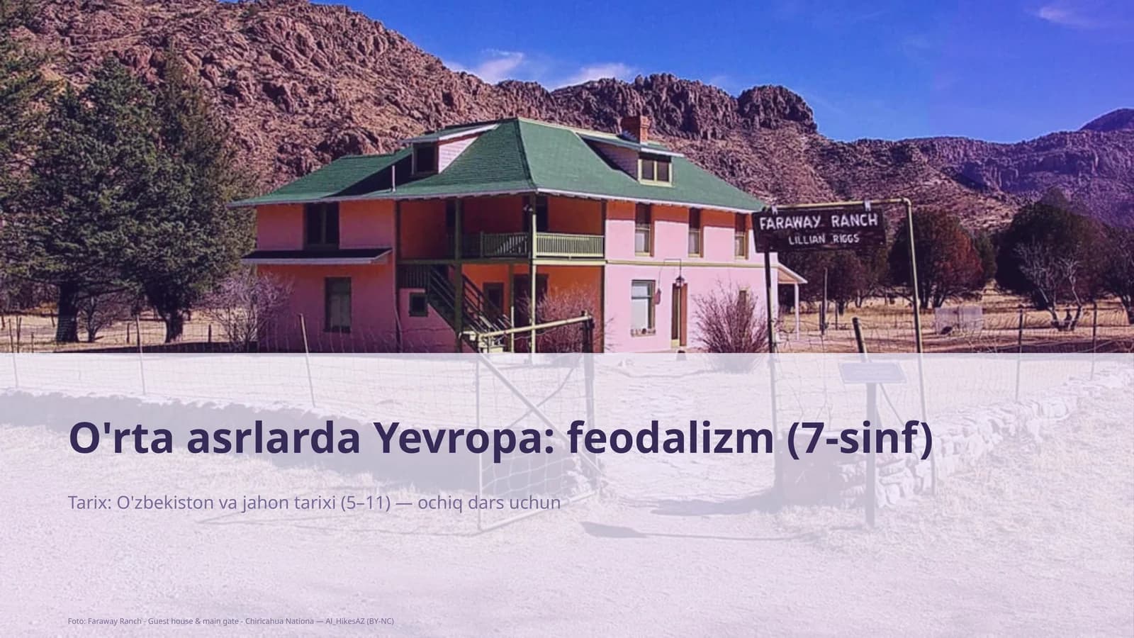 O'rta asrlarda Yevropa: feodalizm (7-sinf)