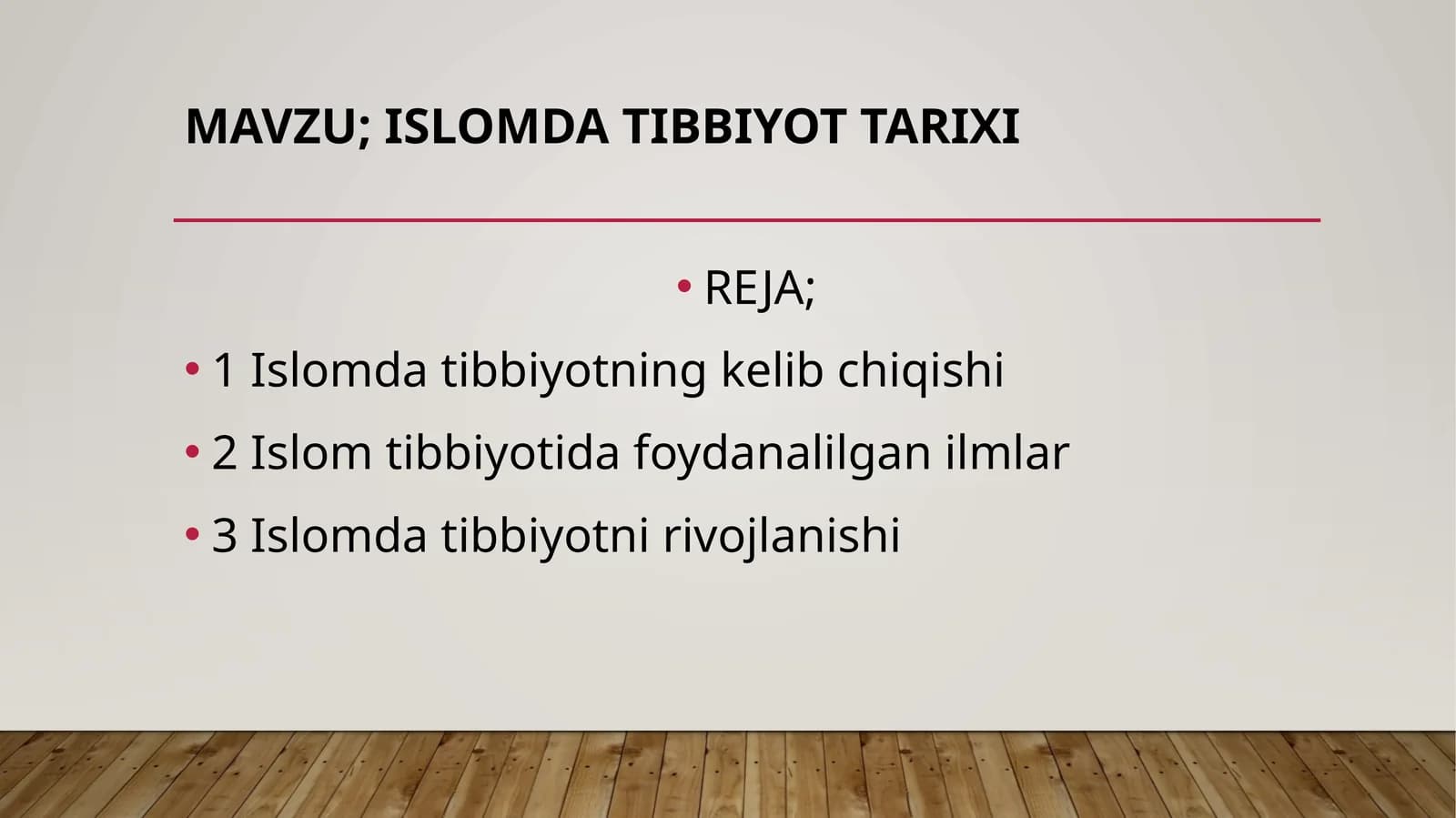 islomda tibbiyot tarixi