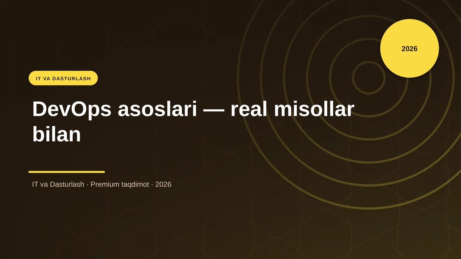 DevOps asoslari — real misollar bilan