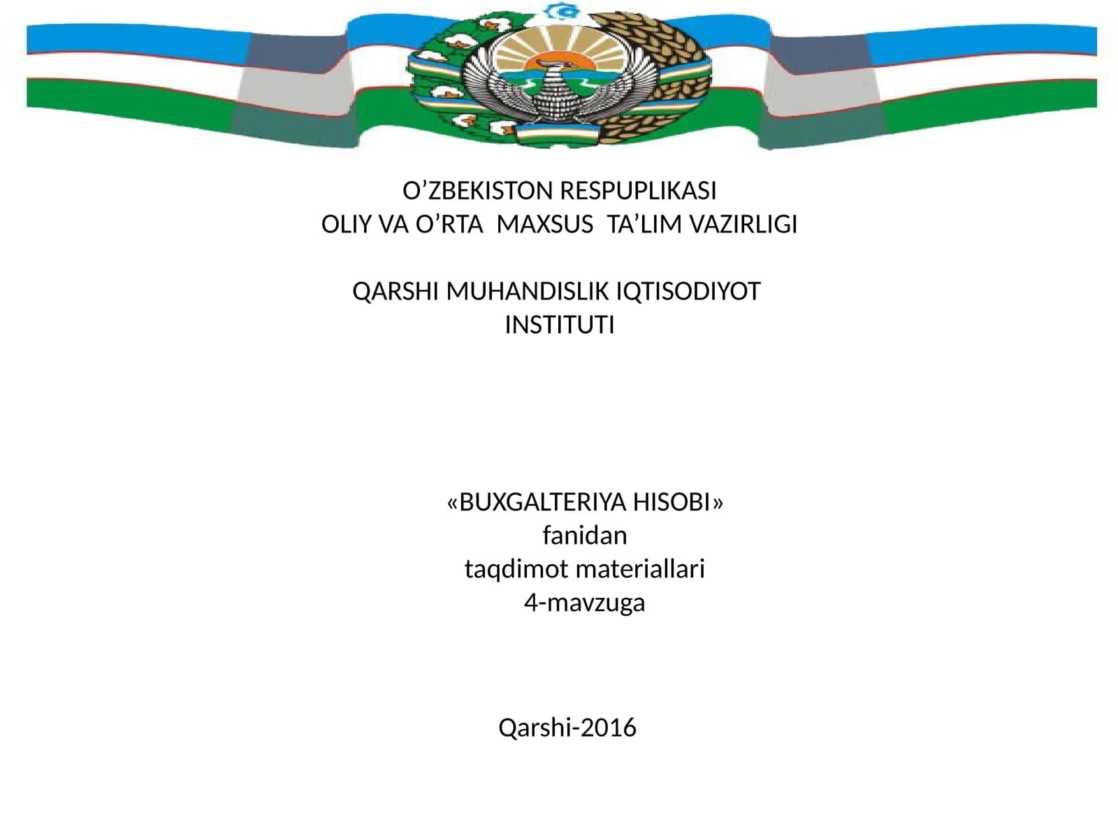 ASOSIY XО‘JALIK JARAYONLARI HISOBINING TAMOYILLARI