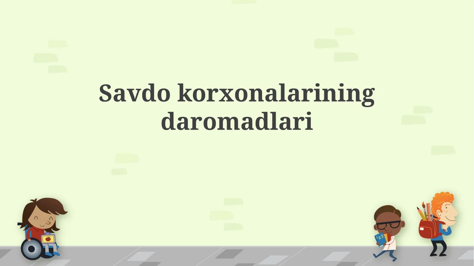 Savdokorxonalarining daromadlari