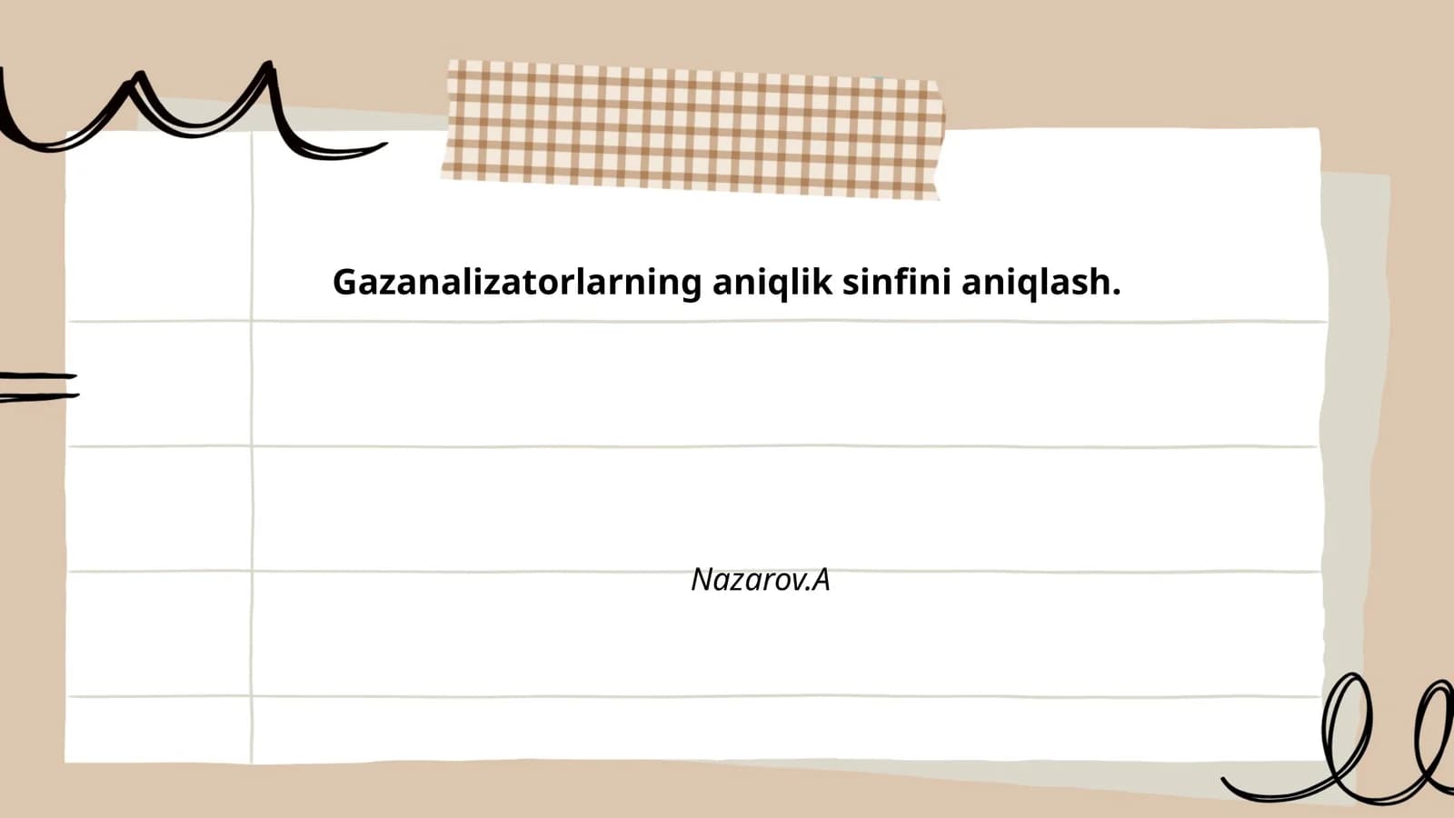 Gazanalizatorlarning aniqlik sinfi tushunchasi