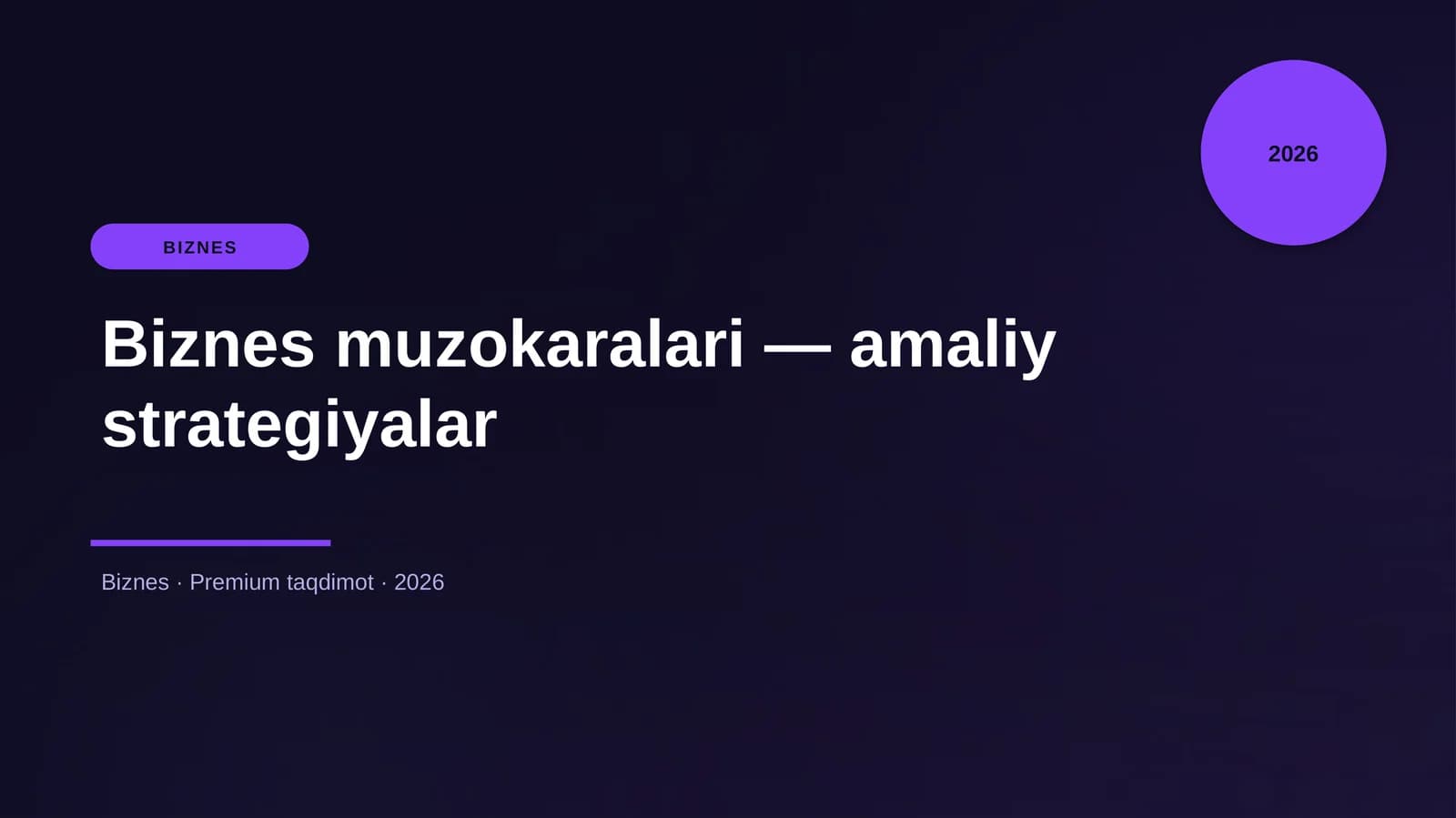 Biznes muzokaralari — amaliy strategiyalar