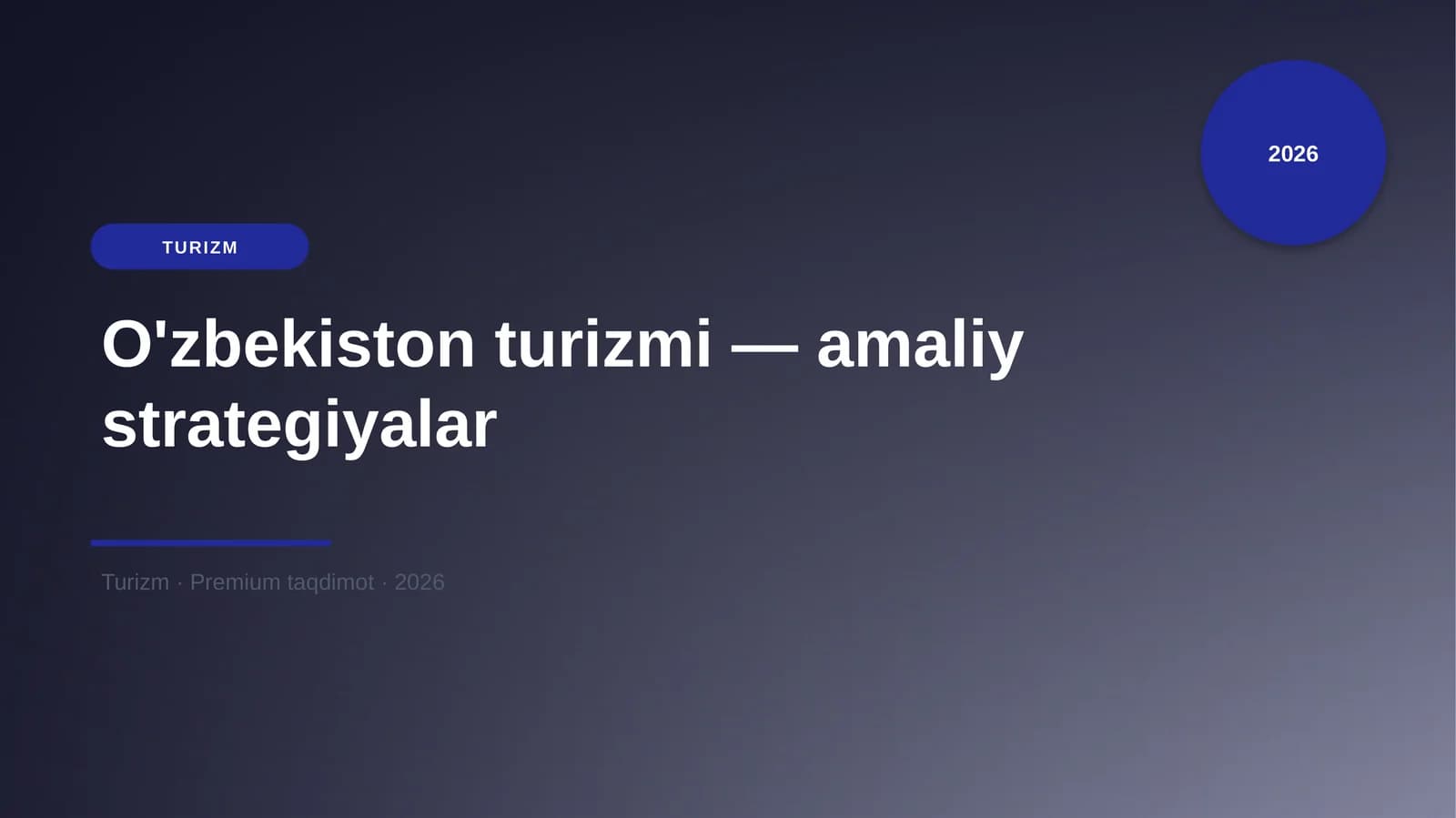 O'zbekiston turizmi — amaliy strategiyalar