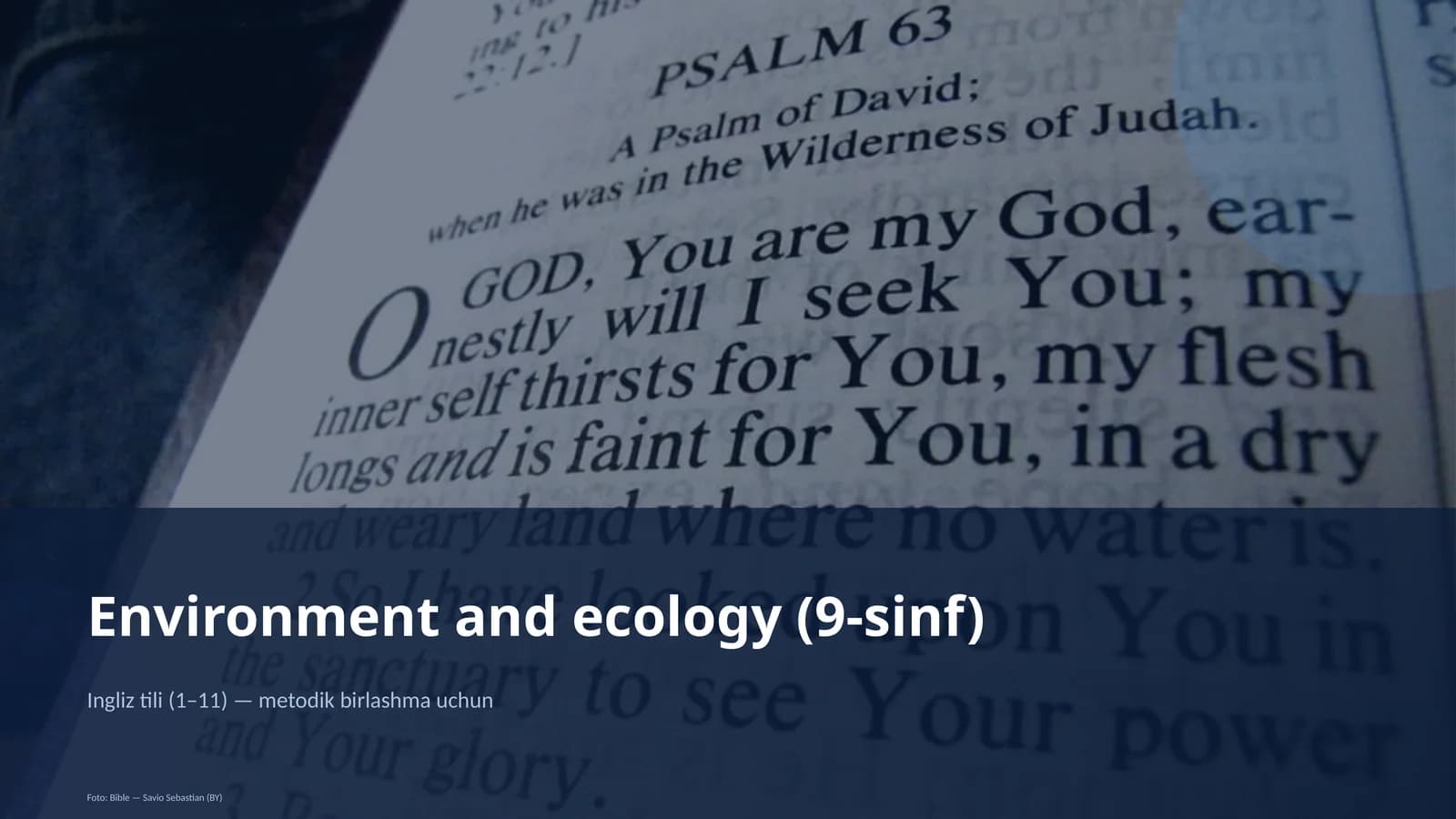 Environment and ecology (9-sinf)