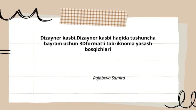 Dizayner kasbi