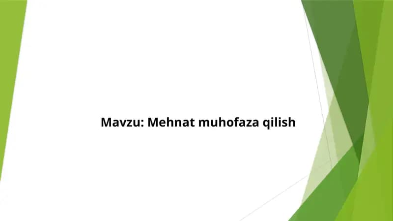 Mehnat muhofaza qilish