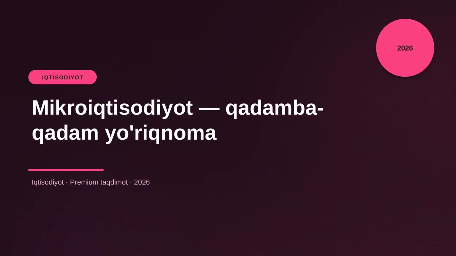 Mikroiqtisodiyot — qadamba-qadam yo'riqnoma