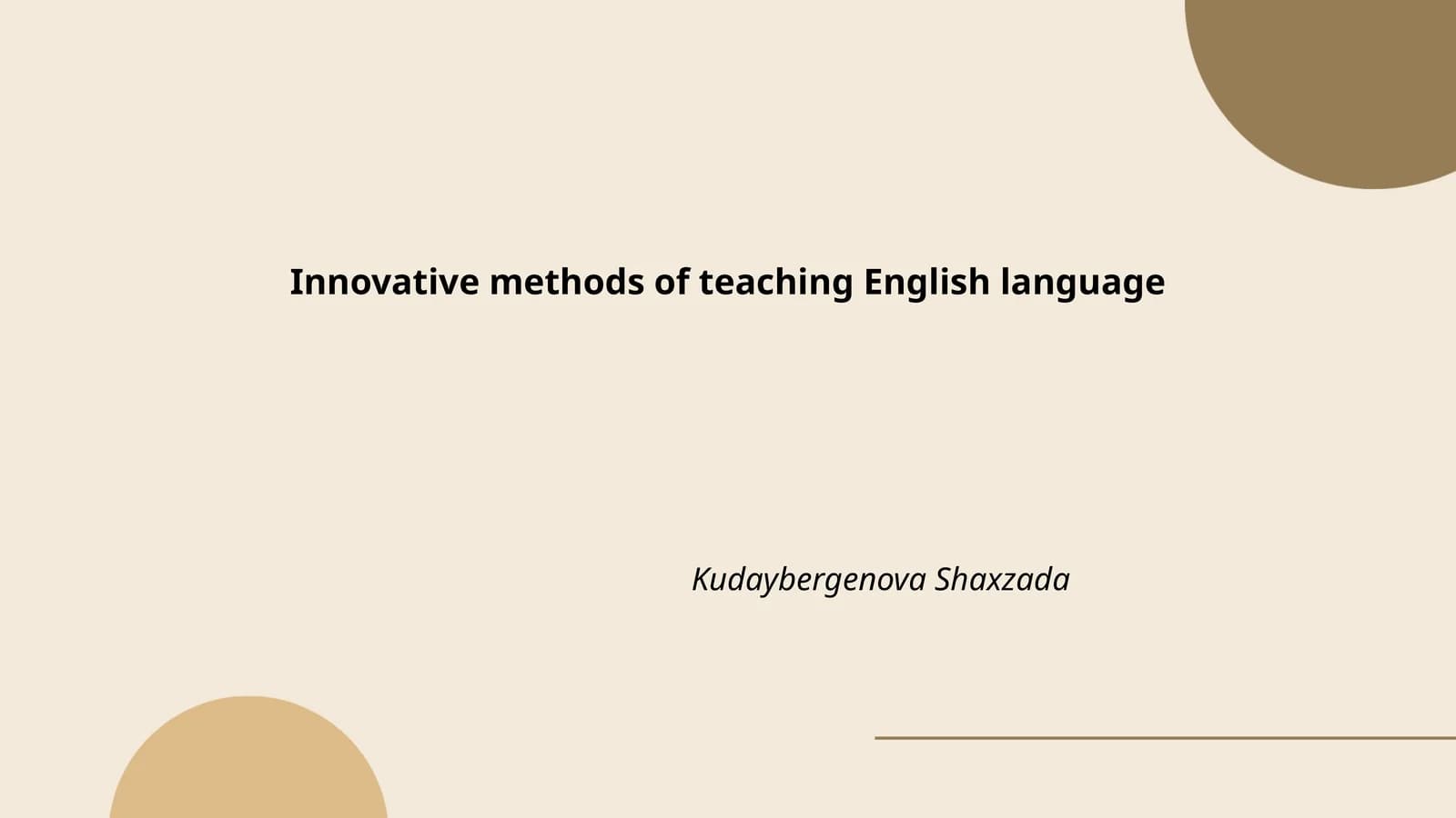 Innovative methods of teaching English language