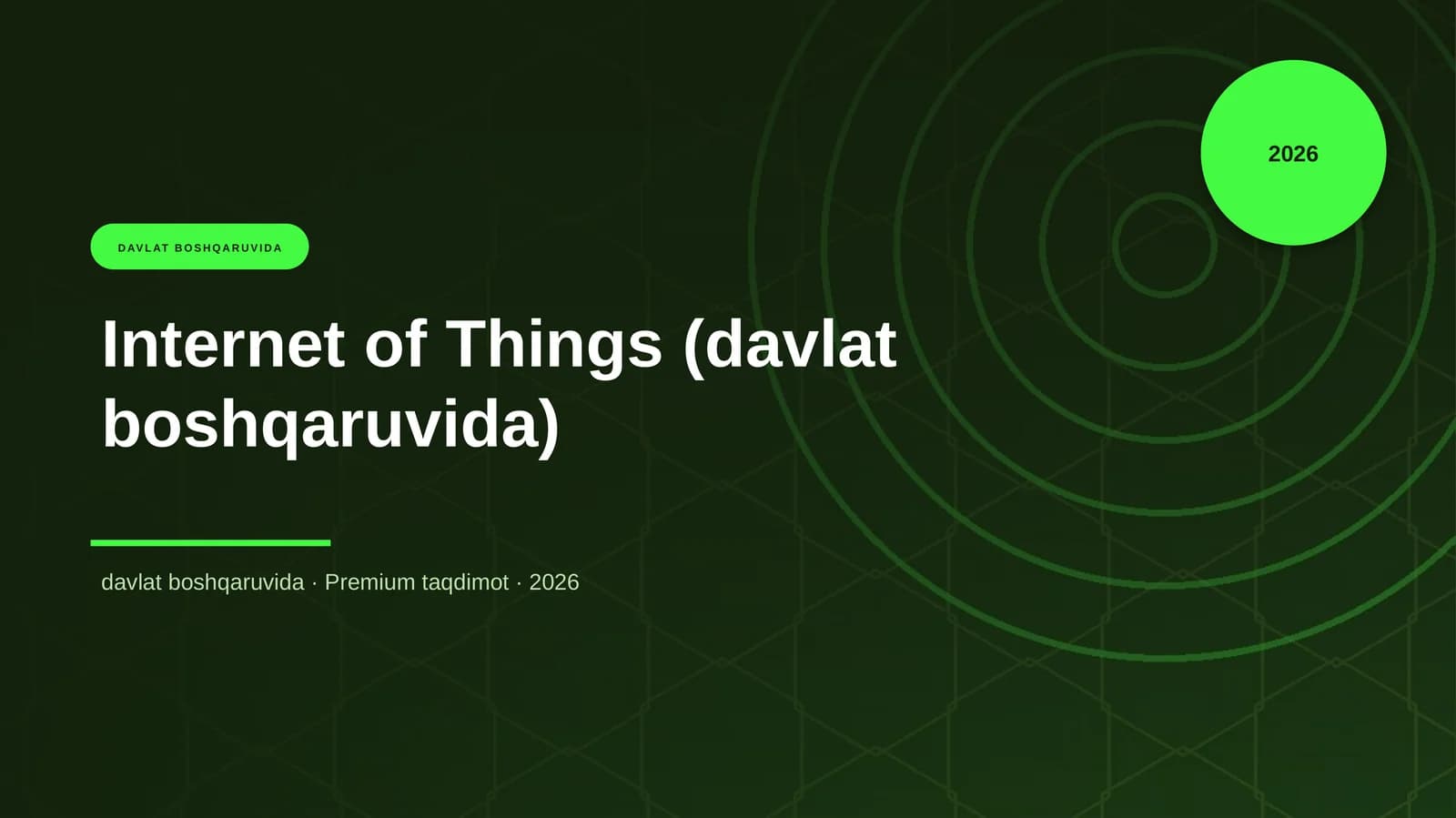 Internet of Things (davlat boshqaruvida)