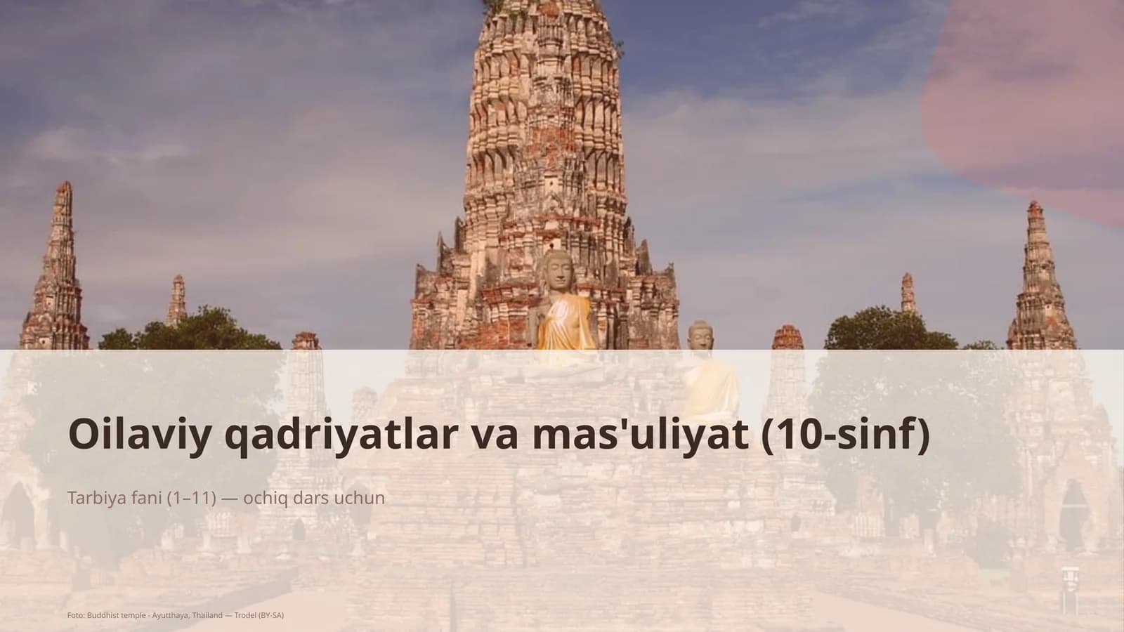 Oilaviy qadriyatlar va mas'uliyat (10-sinf)