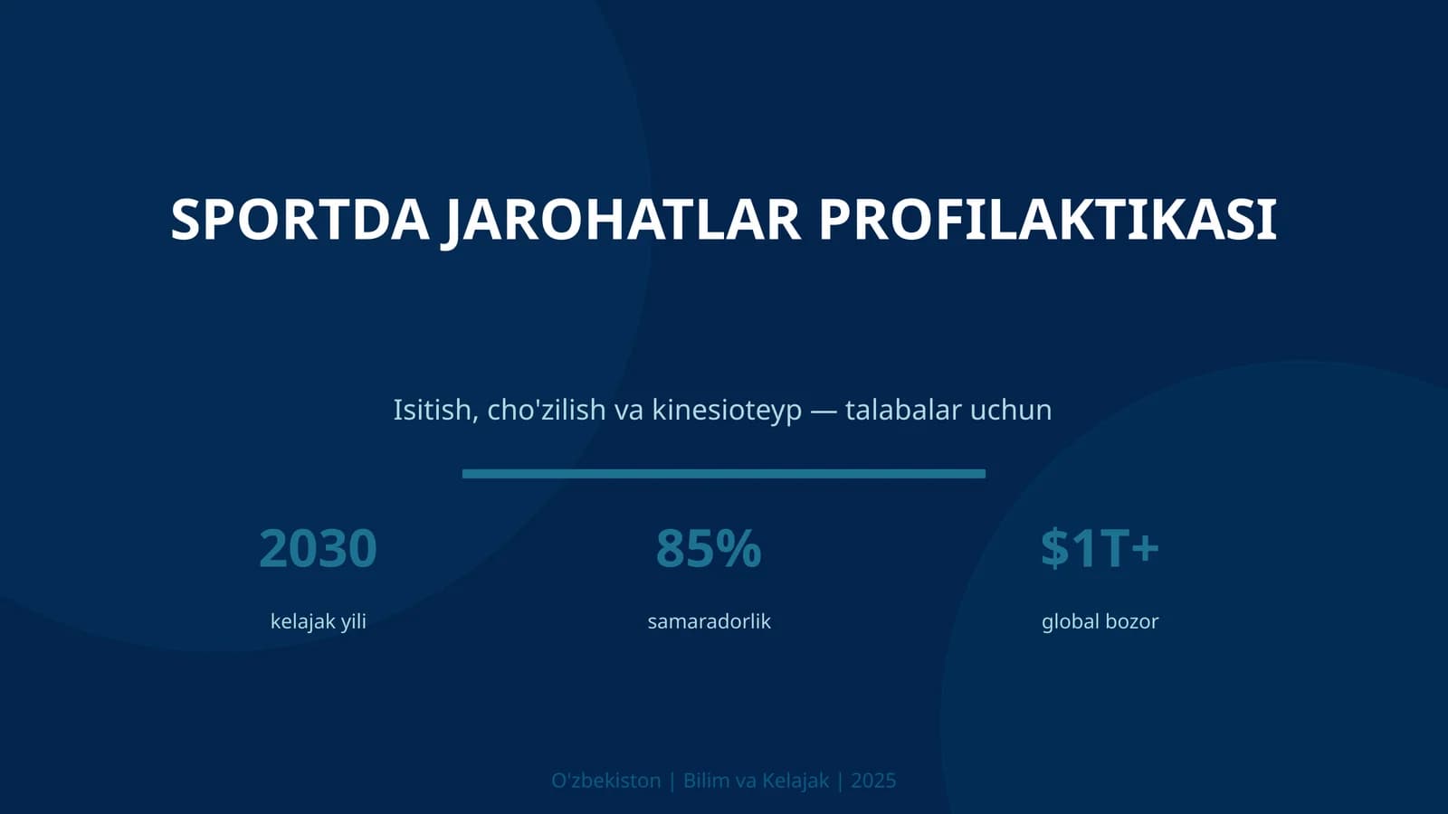 SPORTDA JAROHATLAR PROFILAKTASI