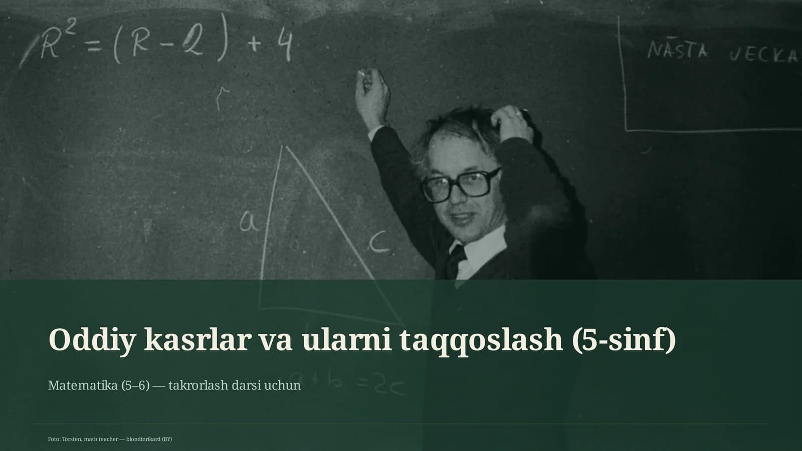 Oddiy kasrlar va ularni taqqoslash (5-sinf)