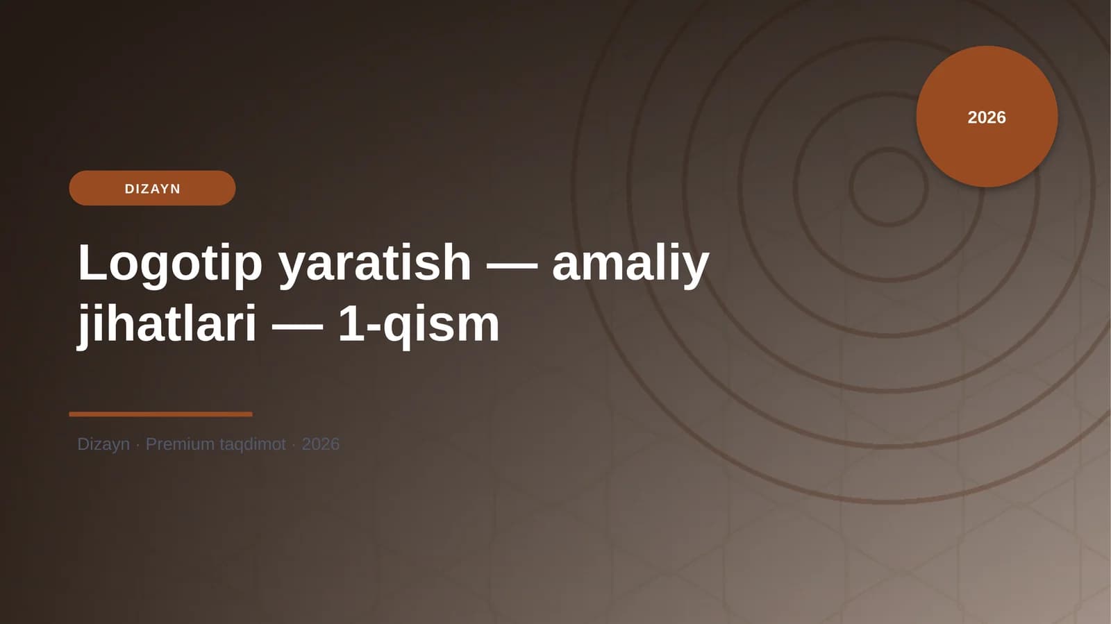 Logotip yaratish — amaliy jihatlari — 1-qism