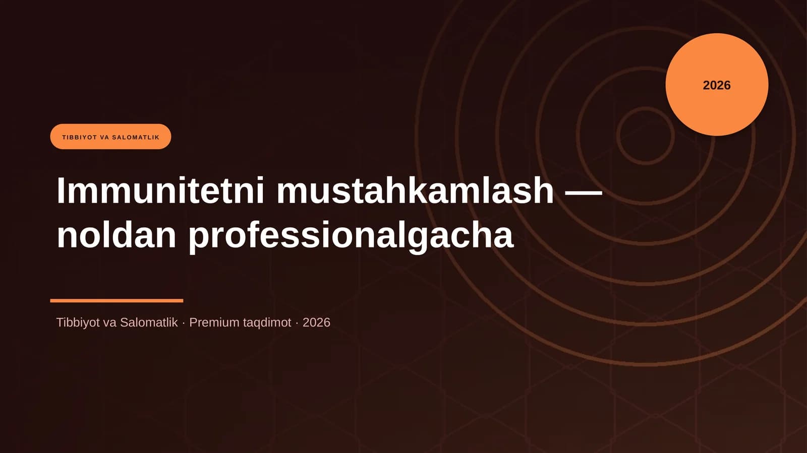 Immunitetni mustahkamlash — noldan professionalgacha
