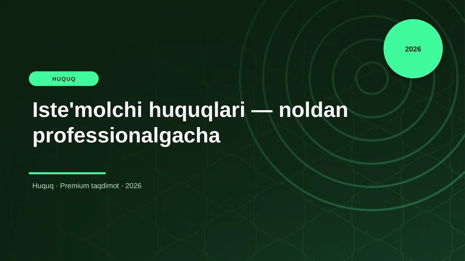 Iste'molchi huquqlari — noldan professionalgacha