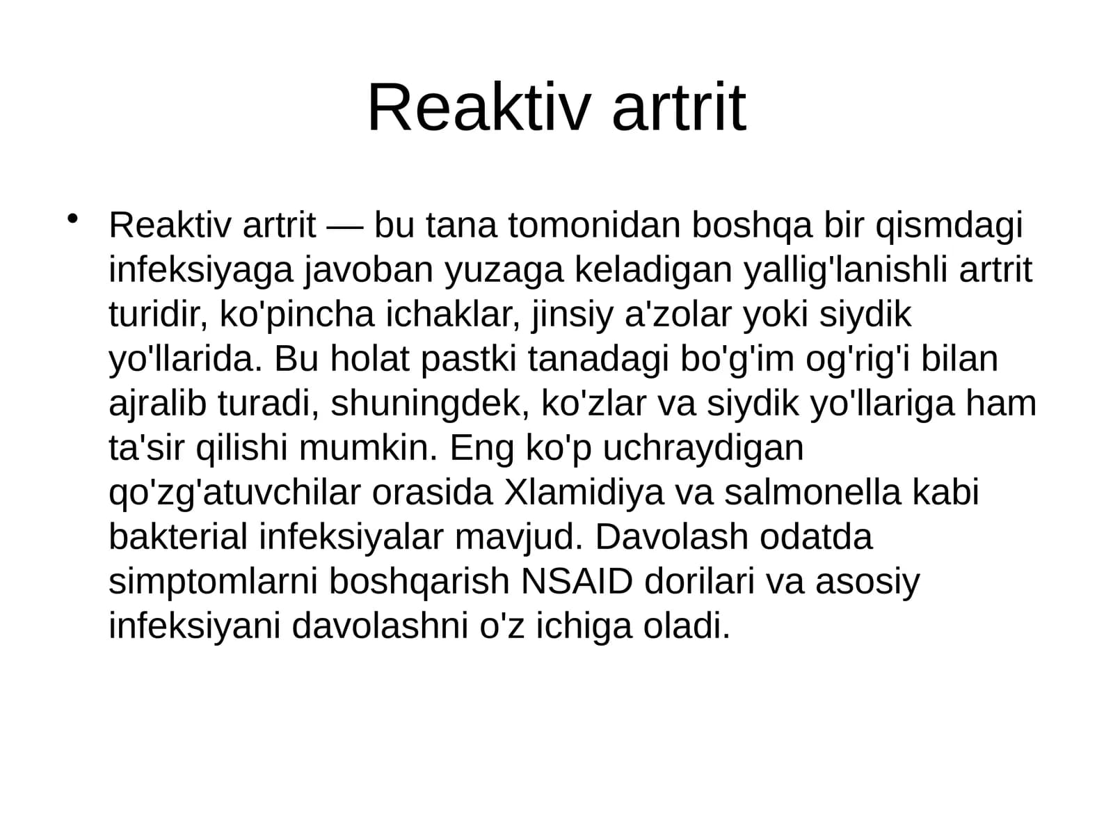 Reaktiv artrit