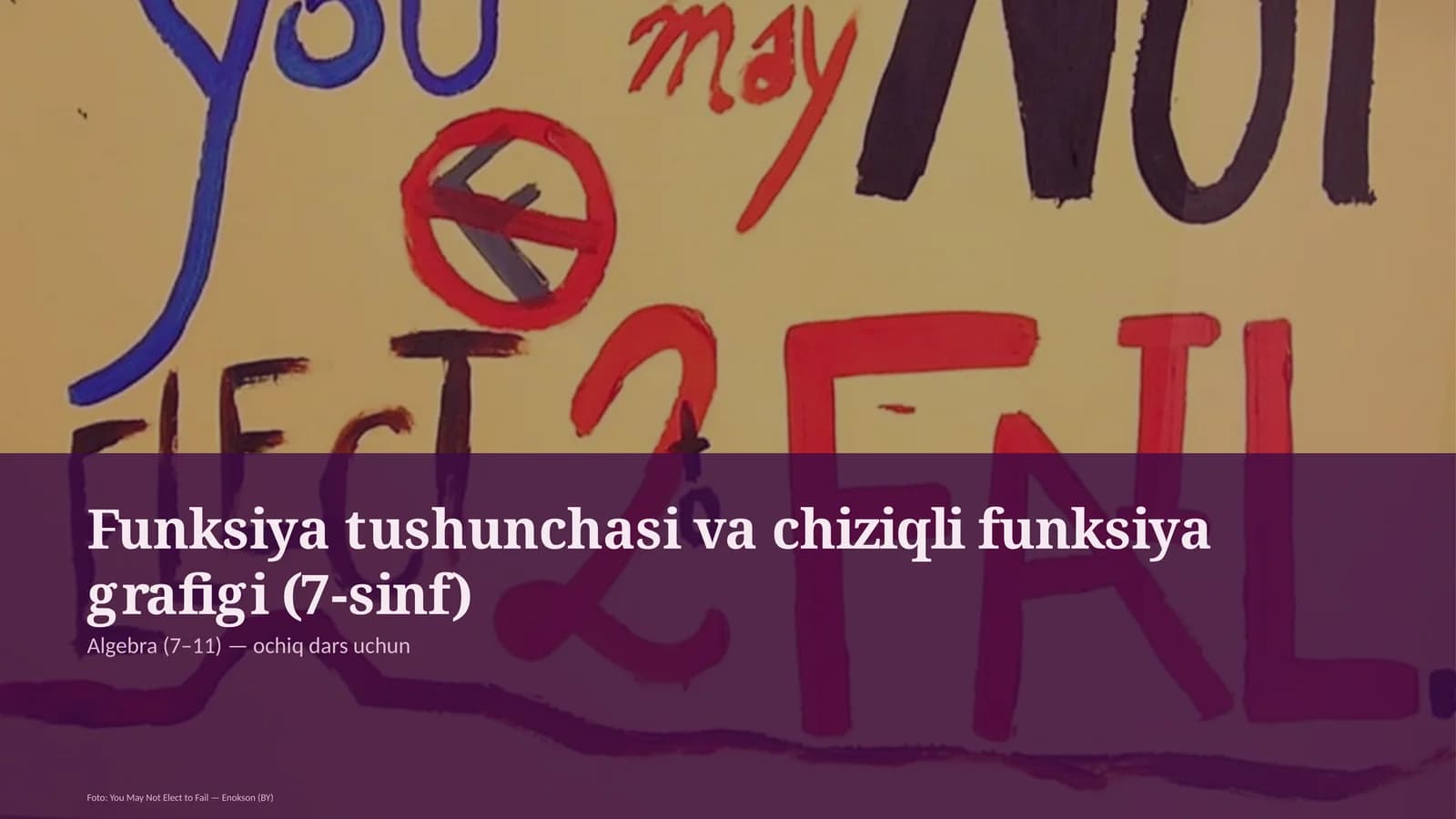 Funksiya tushunchasi va chiziqli funksiya grafigi (7-sinf)