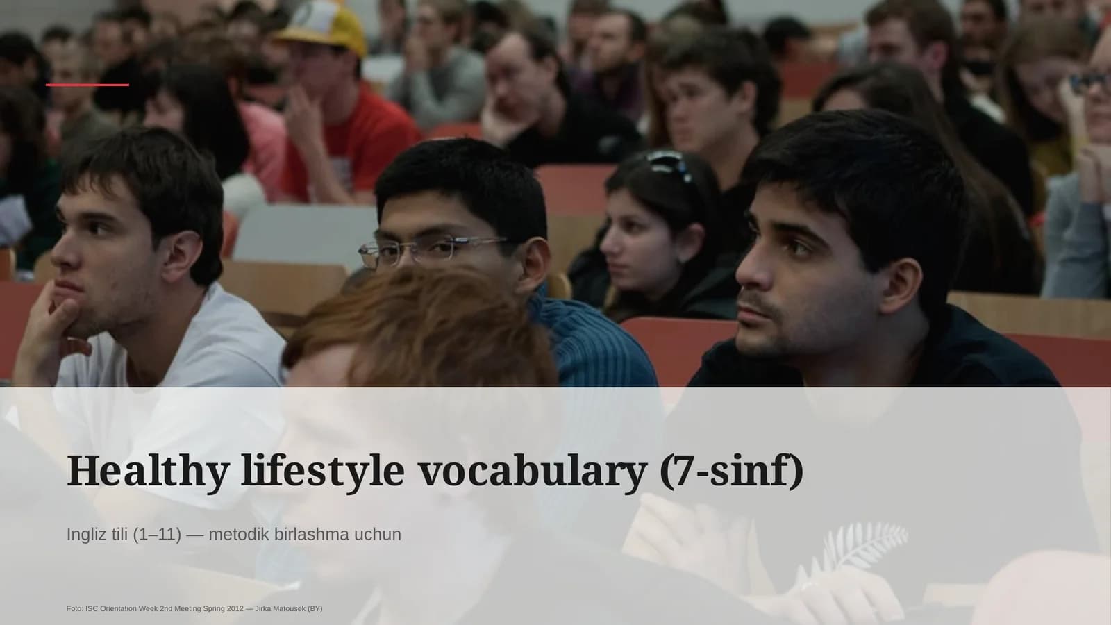 Healthy lifestyle vocabulary (7-sinf)