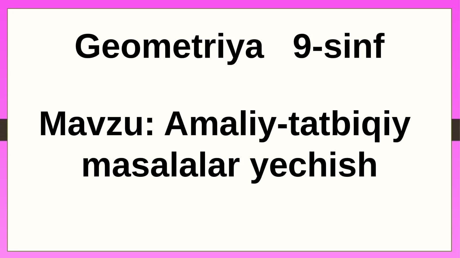 Geometriya 9-sinf