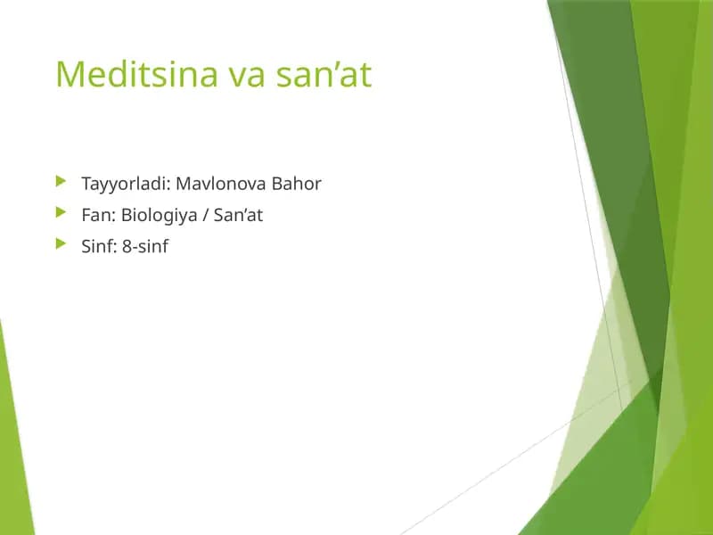 Meditsina va san’at