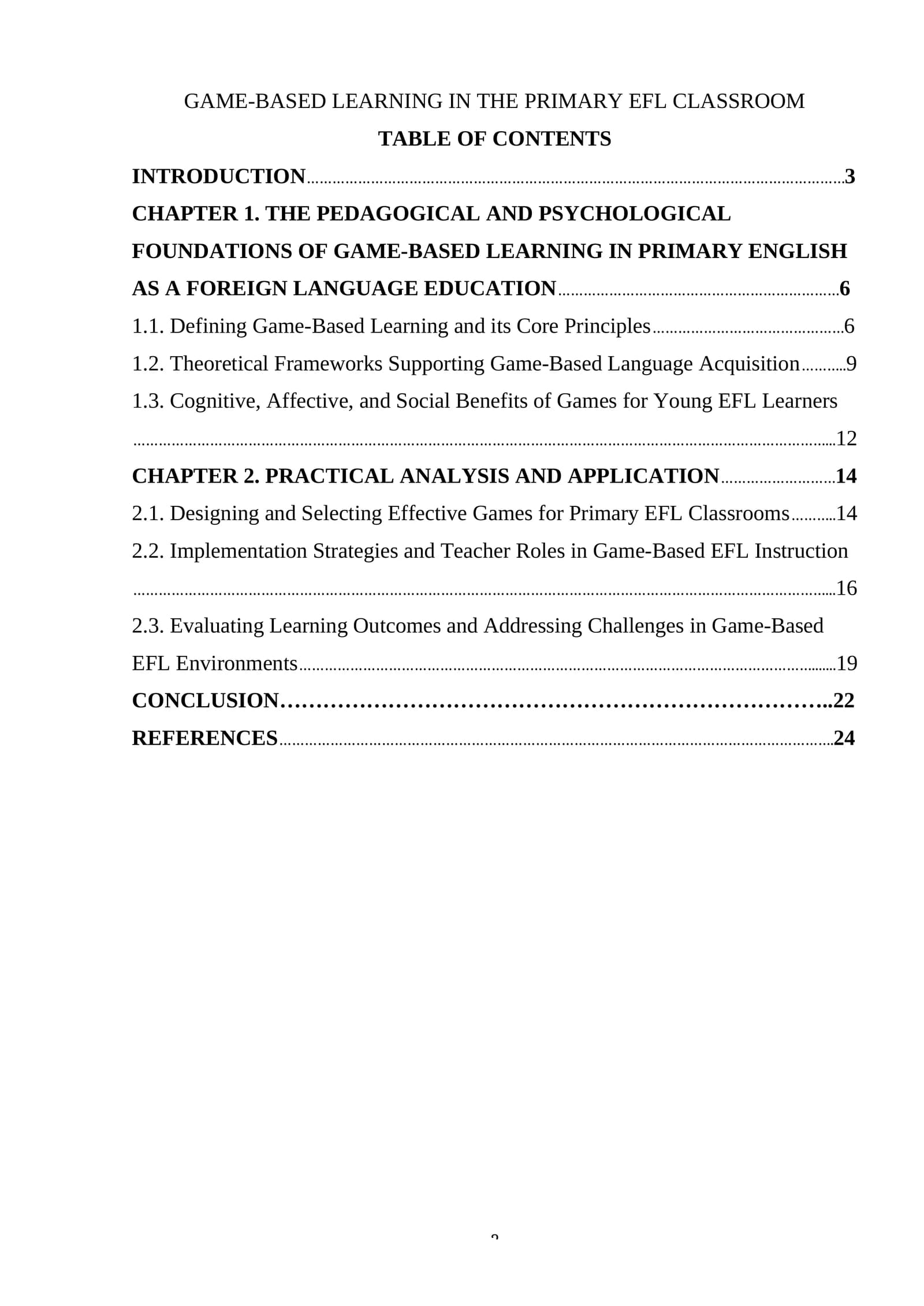 GAME-BASED LEARNING IN THE PRIMARY EFL CLASSROOM