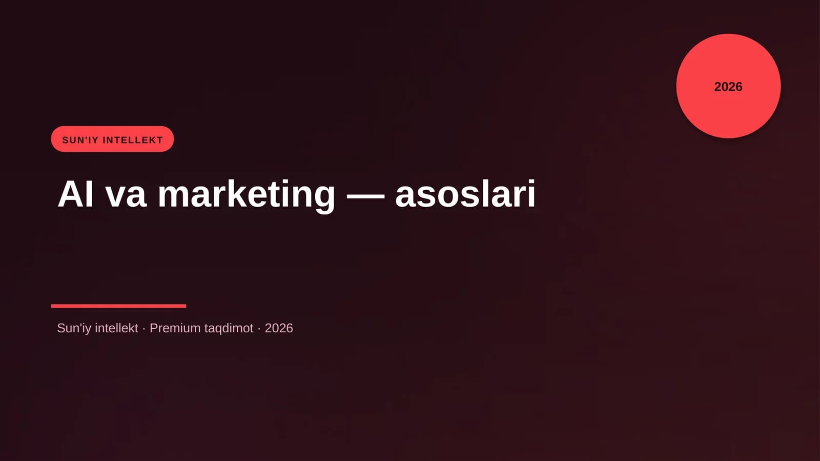 AI va marketing — asoslari