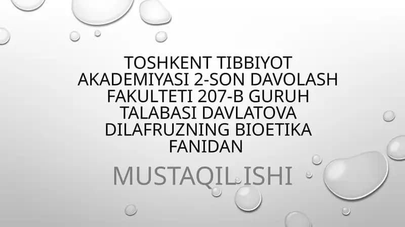 Bemorlarning ma’lumot olishi huquqiy jihatlari