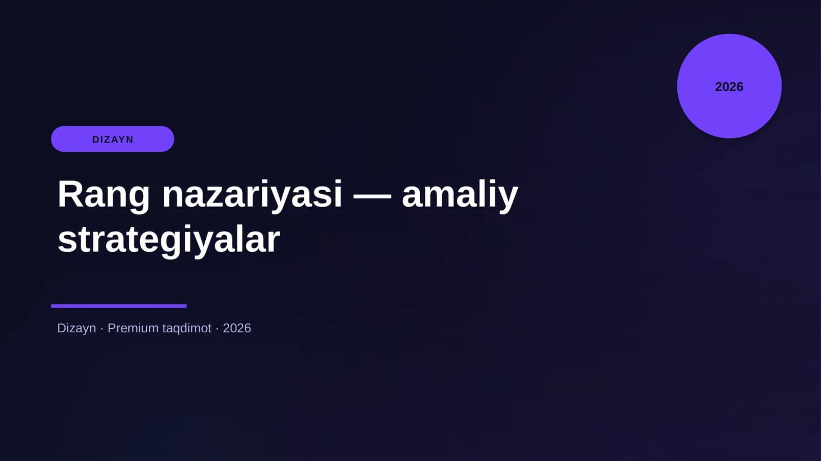 Rang nazariyasi — amaliy strategiyalar