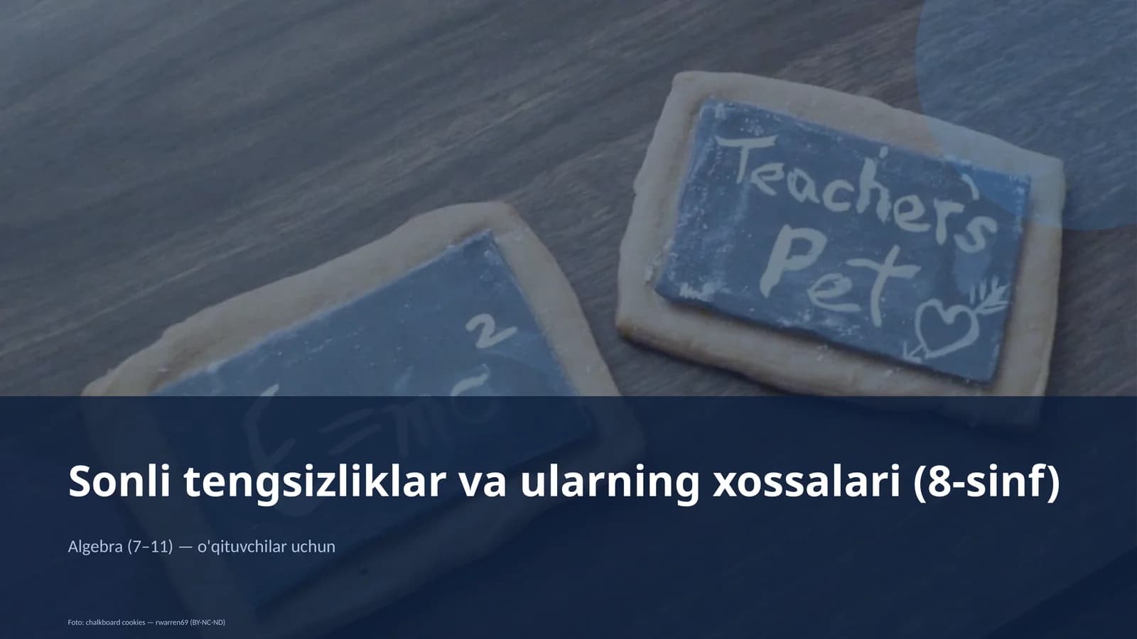 Sonli tengsizliklar va ularning xossalari (8-sinf)
