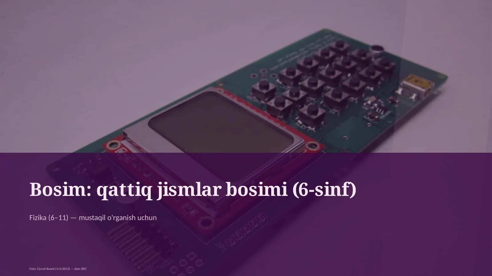 Bosim: qattiq jismlar bosimi (6-sinf)
