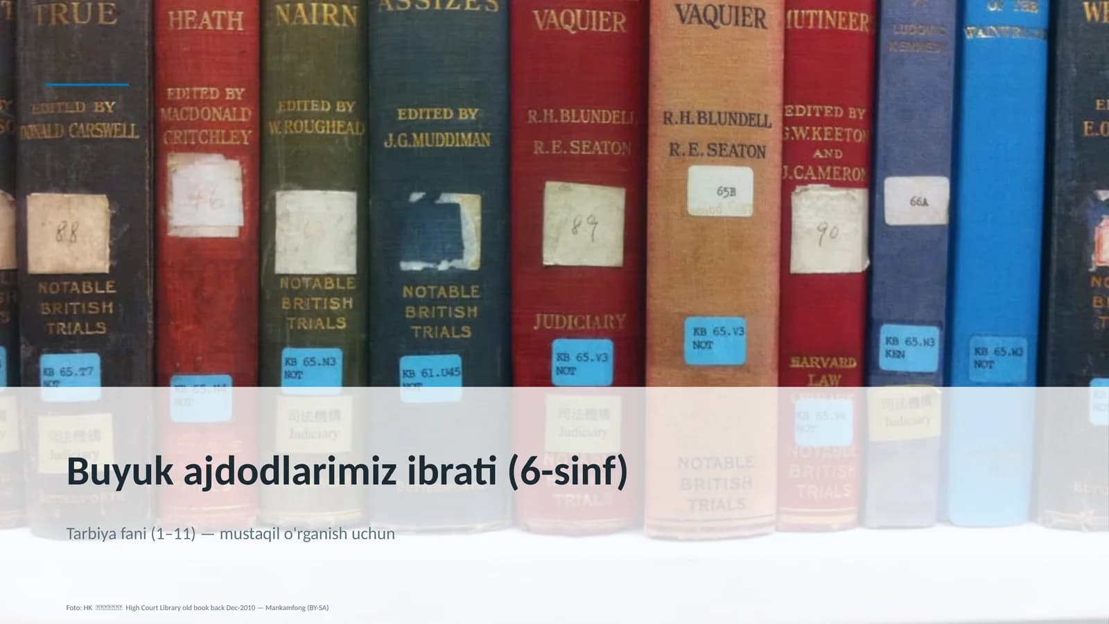 Buyuk ajdodlarimiz ibrati (6-sinf)
