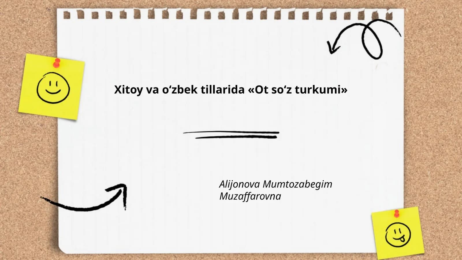 Xitoy va oʻzbek tillarida «Ot soʻz turkumi»