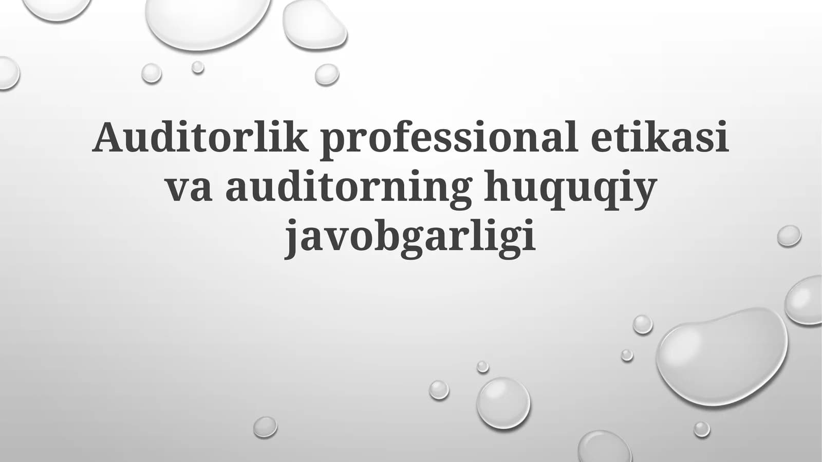 Auditorlik Professionali Etikasi