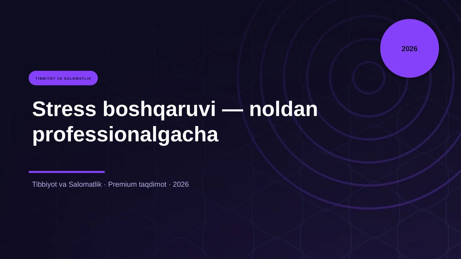 Stress boshqaruvi — noldan professionalgacha