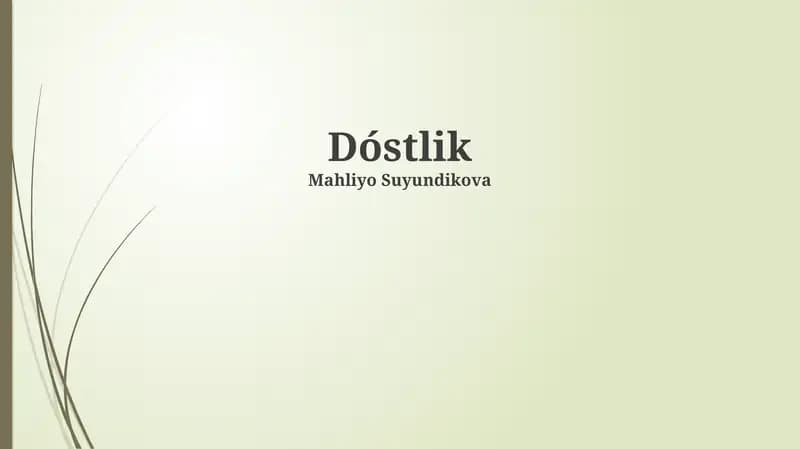 Do'stlik