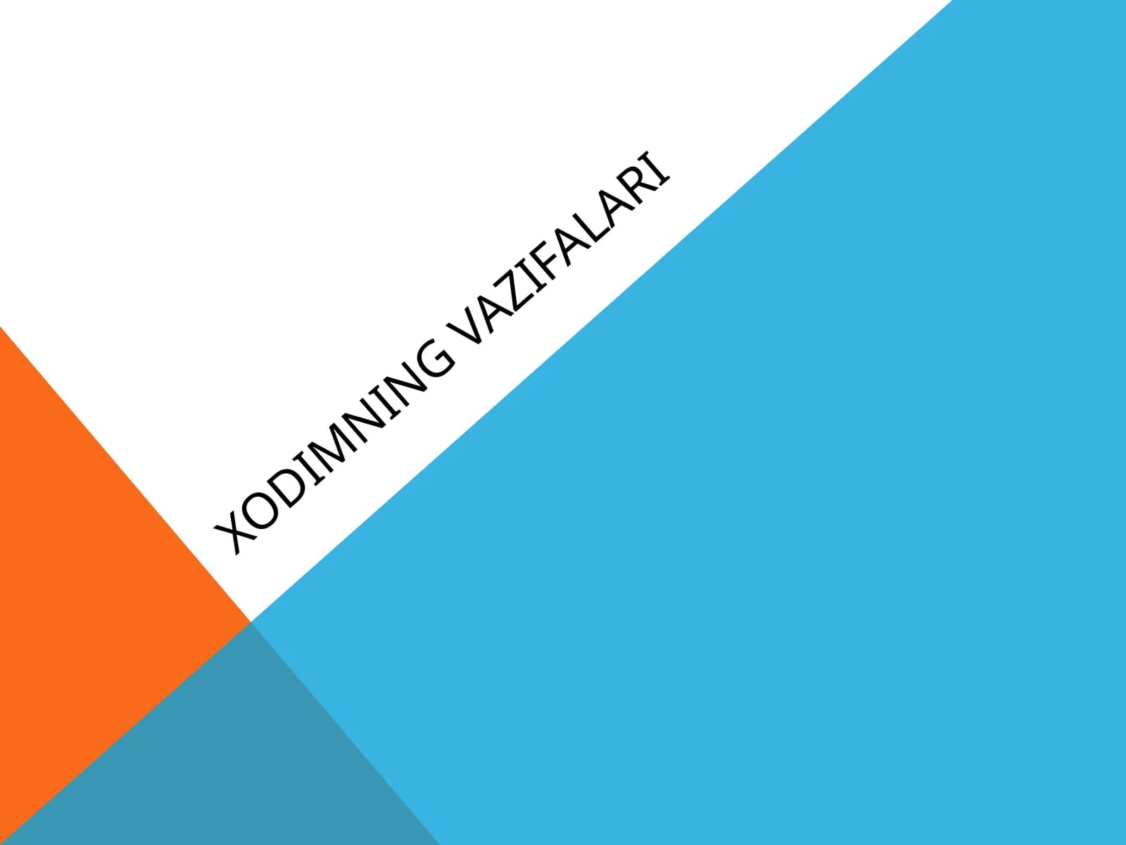 Xodimning vazifalari