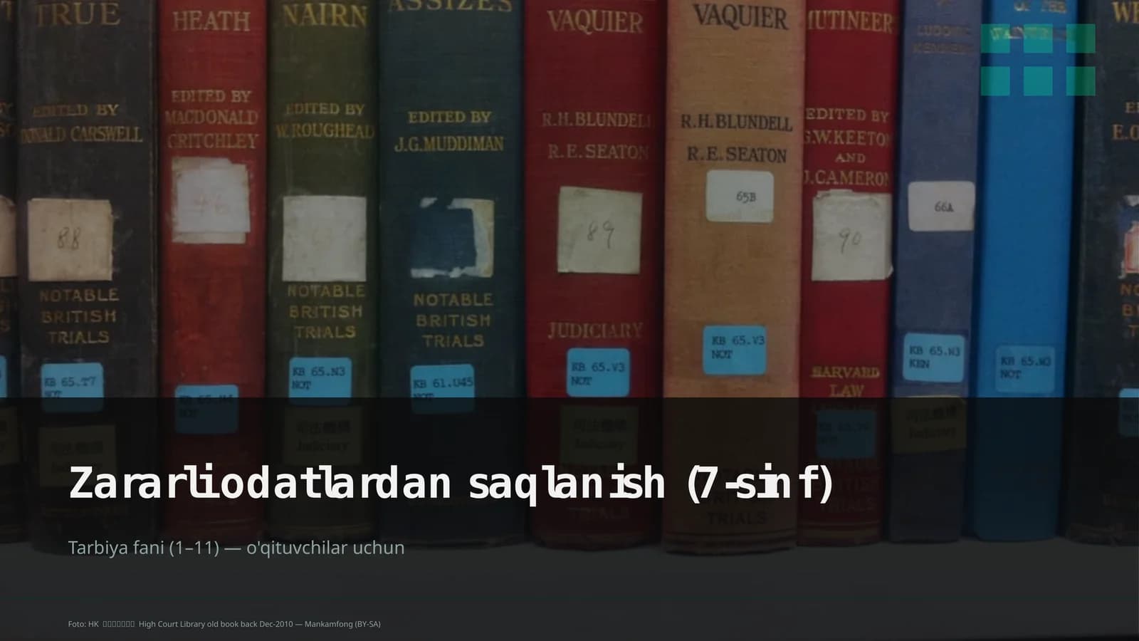 Zararli odatlardan saqlanish (7-sinf)