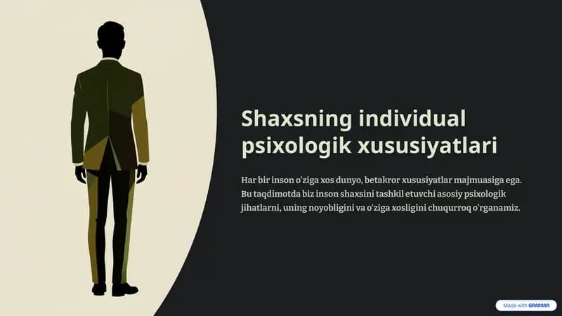 Shaxs tushunchasi va uning betakrorligi haqida tushunish
