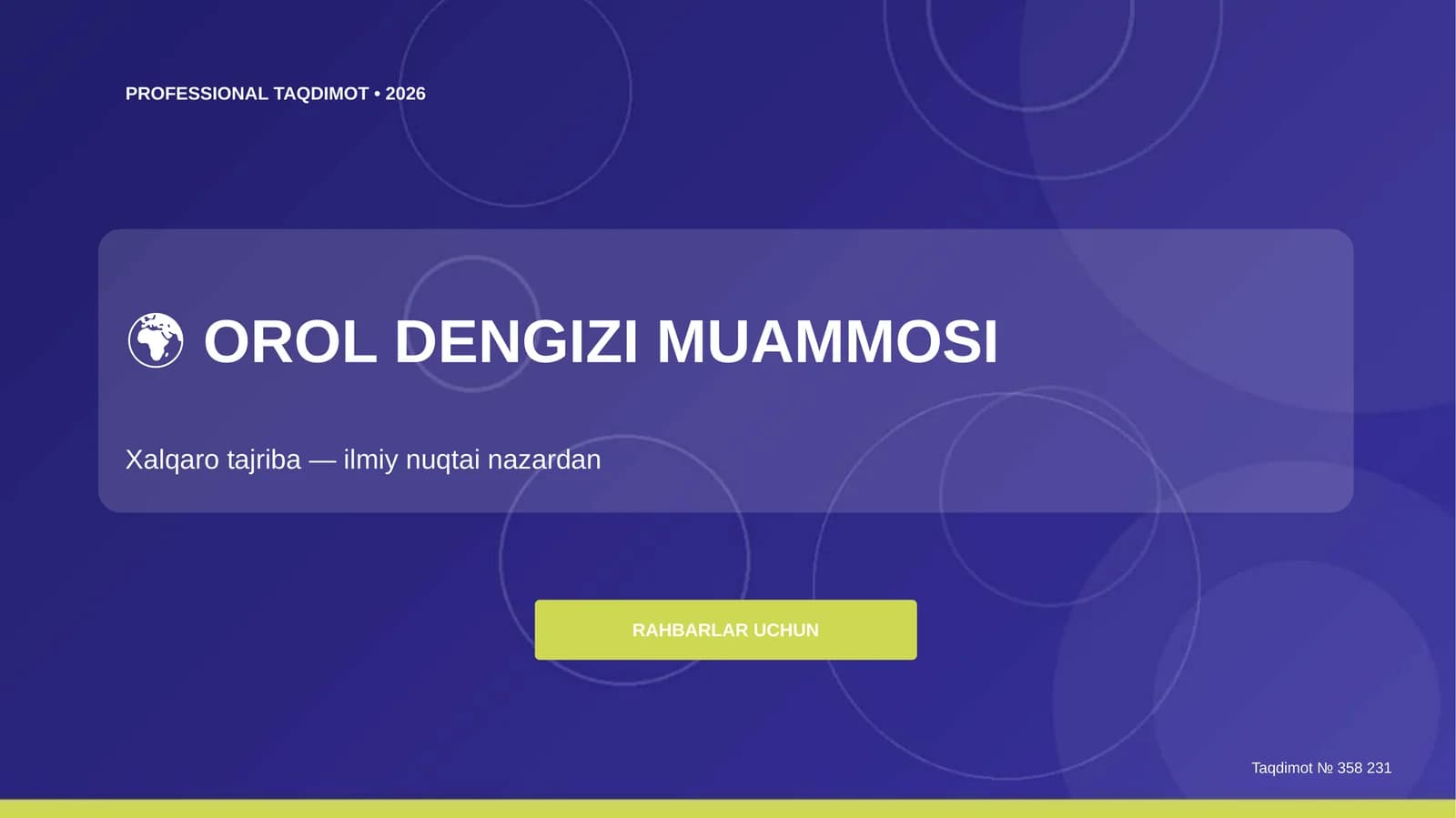 Orol Dengizi Muammosi