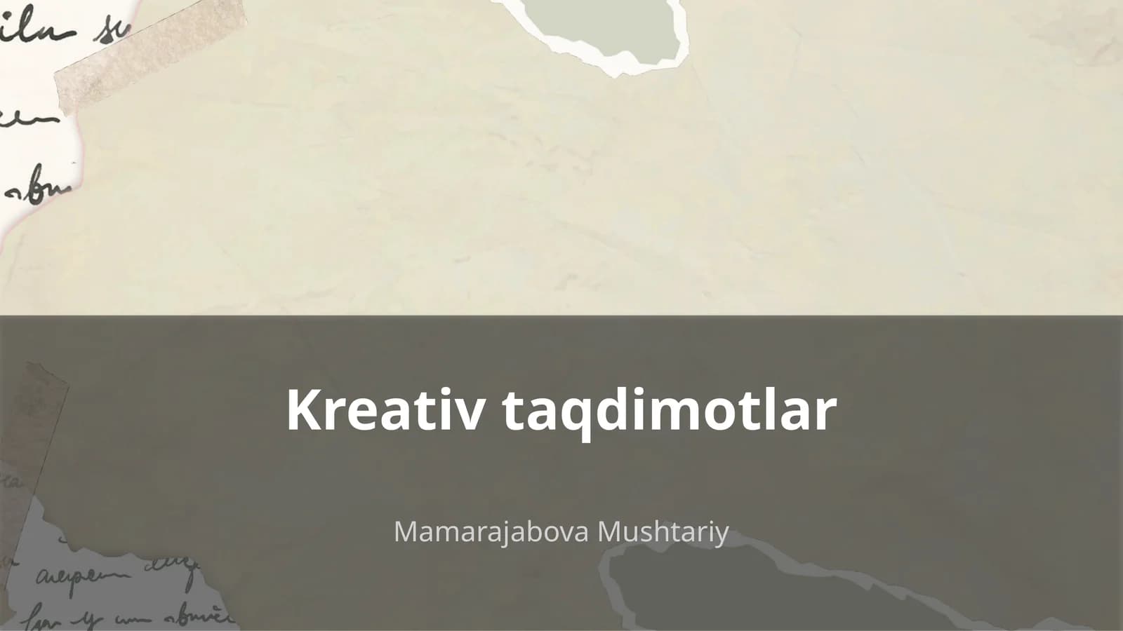 Kreativ taqdimotlar