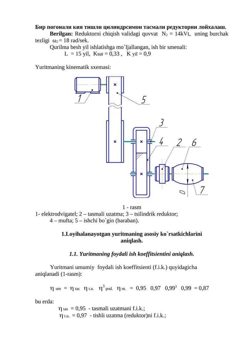 Kinematik sхema